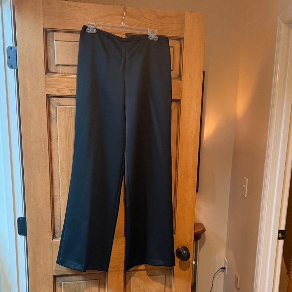 Alex Evenings Black Satin-Look Dress Pants